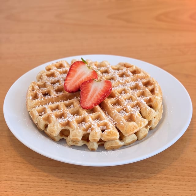 Side Belgian Waffle.
