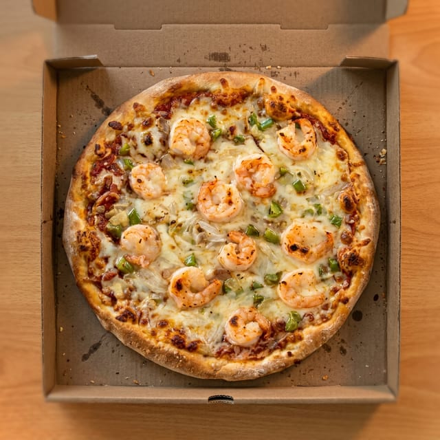 Shrimp Specialty Pizza.